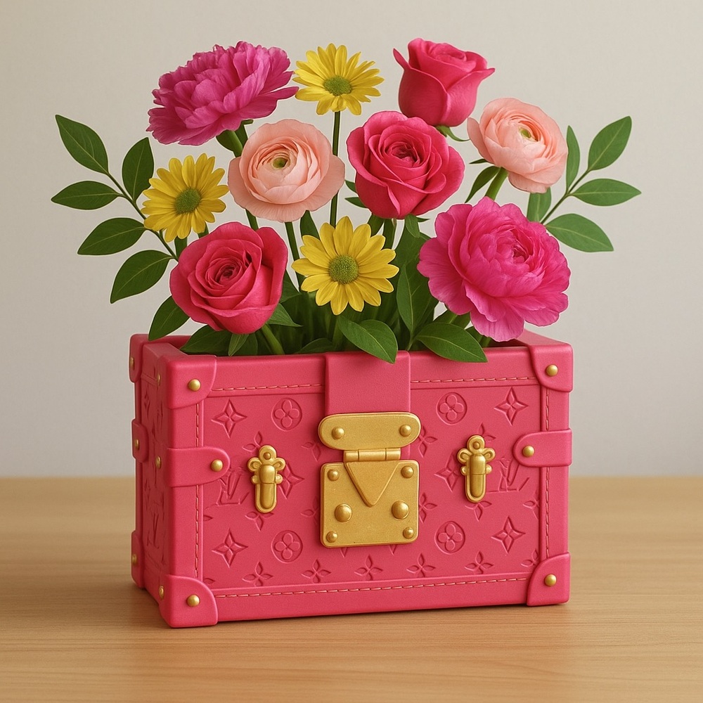 Designer bag vase